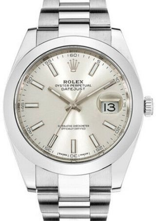Rolex Datejust 41 Steel Oyster Bracelet Mens Watch Box/papers 