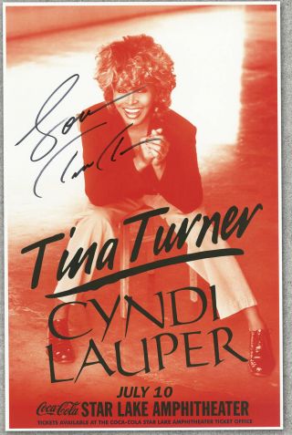 Tina Turner Autographed Gig Poster You 