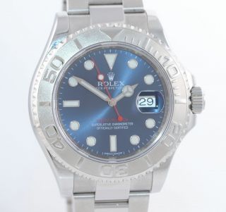 2019 Rolex Yacht - Master 116622 Blue Dial Steel Platinum 40mm Watch Box 2