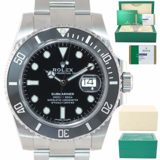2020 Papers Rolex Submariner Date 116610 Steel Black Ceramic Watch