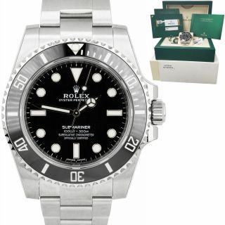 Stickered Rolex Submariner No - Date Stainless Steel 40mm Watch 114060 N