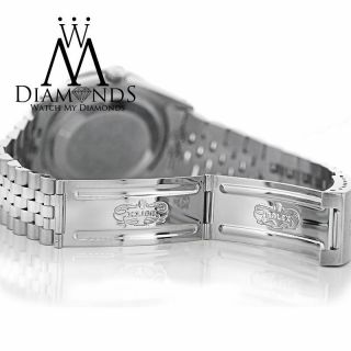 Rolex Datejust 36mm Stainless Steel Watch Black String Diamond Dial/Bezel/lugs 6