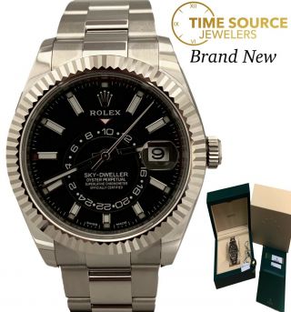 Rolex Sky - Dweller Auto Steel Black Dial 42mm 326934 Box & Papers 2020 Watch