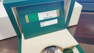ROLEX 114200 OYSTER PERPETUAL STAINLESS STEEL WATCH BLUE - BOX 4