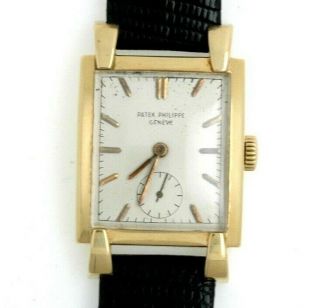 Vintage Men’s Patek Philippe 18k Gold Wrist Watch Ref.  2427