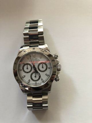 Polished Rolex Daytona Stainless Steel & Chronograph Watch & Box M 116520 5