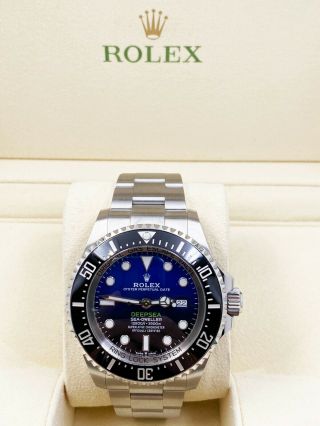 Rolex Deep Sea Dweller 126660 Black Blue Dial Black Ceramic Bezel Stainless 2