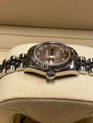 Rolex Lady - DateJust SS & 18K White Gold Pearl Dial & Diamonds Ref: 179174 3