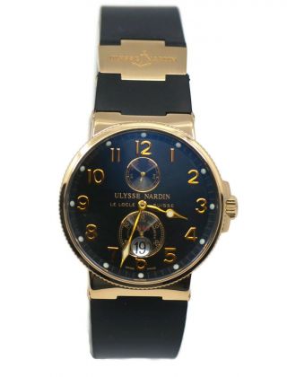Ulysse Nardin Maxi Marine Chronometer 18k Rose Gold Watch 266 - 66