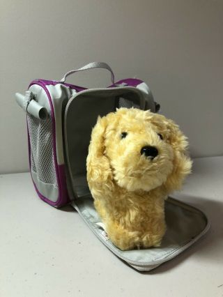 American Girl Doll - Honey Dog Retired Golden Retriever Plush,  Dog Carrier