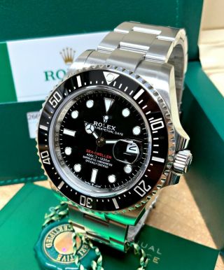 Rolex Sea - Dweller 126600 Red Writing 43mm Black Dial 2018 With Papers
