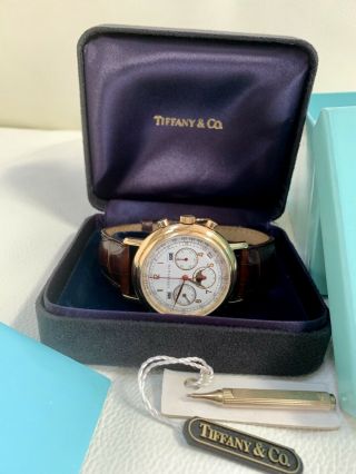 Tiffany & Co.  18k Gold,  Triple Date Moon - phase,  El Primero Chronograph Watch. 2