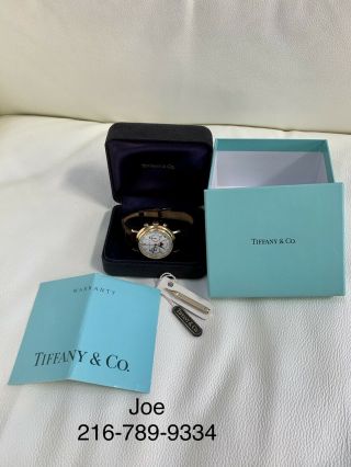 Tiffany & Co.  18k Gold,  Triple Date Moon - phase,  El Primero Chronograph Watch. 3