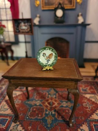 Miniature Artisan Signed Jim Clark Bird 3 Pottery Plate