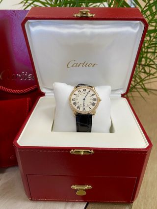 $25,  000 Retail Cartier Ronde Louis 18K Rose Gold Diamond Ladies Watch 2