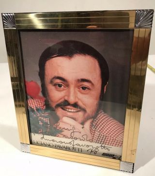 Luciano Pavarotti Signed 8x10 Photo Framed Autographed Opera Singer