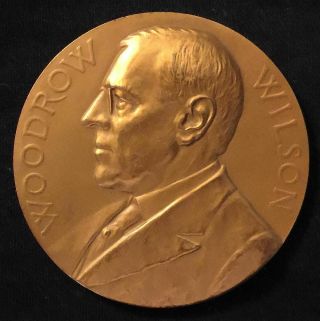 3 " Woodrow Wilson Us Second Term Inaugural Medal