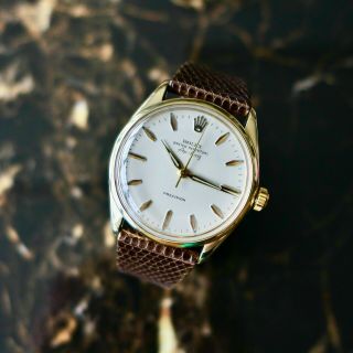 A Gents Vintage 1964 Rolex Oyster " Air - King " Wristwatch In 9ct Gold