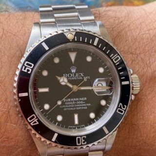 Rolex Submariner Date 16610 Diver Vintage Watch 100 L Serial 93150
