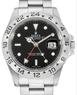 Rolex Explorer Ii Stainless Steel Black Dial Mens 40mm Automatic Watch F 16570