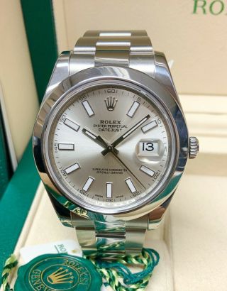 Rolex Datejust Ii 116300 41mm Silver Dial 2017 With Papers