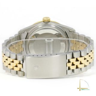 Rolex Datejust Mens 36mm Gold&SS White MOP Diamond Dial and Bezel Watch 4