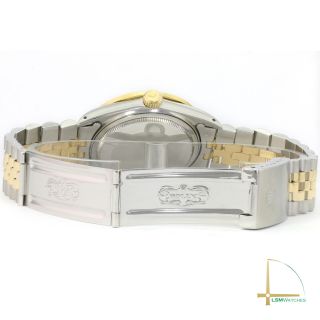 Rolex Datejust Mens 36mm Gold&SS White MOP Diamond Dial and Bezel Watch 5