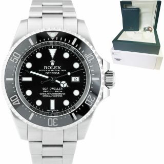 2016 Unpolished Rolex Sea - Dweller Deepsea Stainless 44mm Black Dive Watch 116660