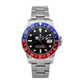 Rolex Gmt - Master Pepsi Auto 40mm Steel Mens Oyster Bracelet Watch Date 1675