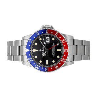 Rolex GMT - Master Pepsi Auto 40mm Steel Mens Oyster Bracelet Watch Date 1675 2