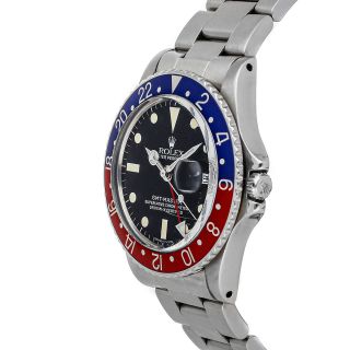 Rolex GMT - Master Pepsi Auto 40mm Steel Mens Oyster Bracelet Watch Date 1675 3