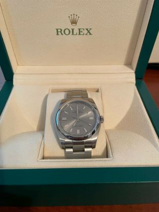 Rolex Oyster Perpetual Stainless Steel Silver Dial 36mm 116000 Box Papers