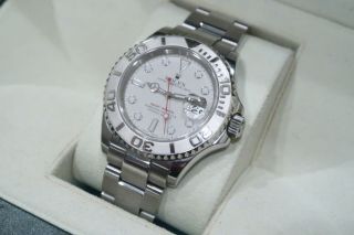 2006 Rolex 16622 Yacht Master 40mm Stainless Steel Watch Platinum Dial & Bezel