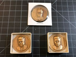 1961 Medallic Art Usa 35th President Kennedy 1.  25 " Bronze Medal