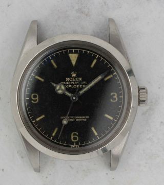 Vintage Rolex Oyster Perpetual Explorer Wristwatch Ref.  1016 Gilt Chapter Ring