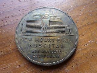 Vintage L.  A.  California Hospital Good Luck Medal Token