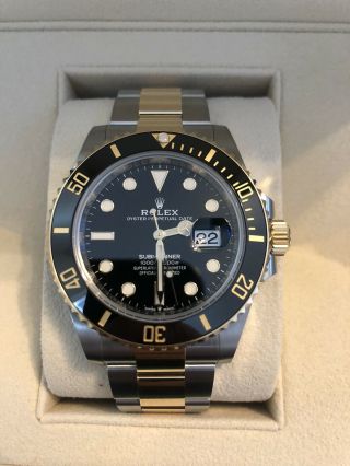 Rolex submariner 126613LN Oyster and yellow gold Men ' s Watch Box & Papers 3