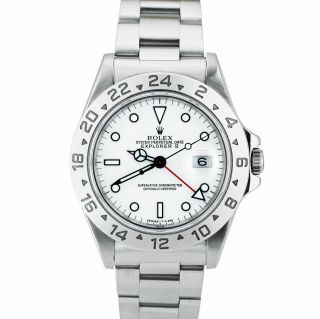 1995 Rolex Explorer Ii Polar White Stainless Automatic 40mm Gmt 16570 Date Watch