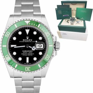 2020 Rolex Submariner 41mm Date Green Kermit Black Ceramic Watch 126610 Lv