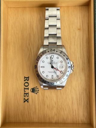 Box/Papers AD Rolex Explorer II 42mm 16570 White Polar GMT Date Watch 5