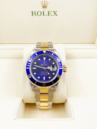 Rolex Submariner 16613 Blue Dial 18K Yellow Gold Stainless Steel 4