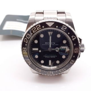 Rolex Gmt Master Ii Steel Automatic 40mm Black Watch 116710 Service Papers 2010