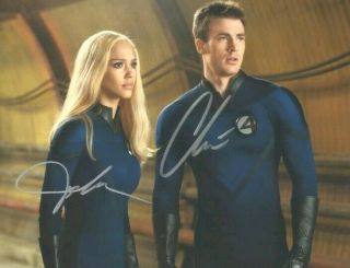 Chris Evans & Jessica Alba - Signed Autographed 8x10 Photo - Avengers - W/coa