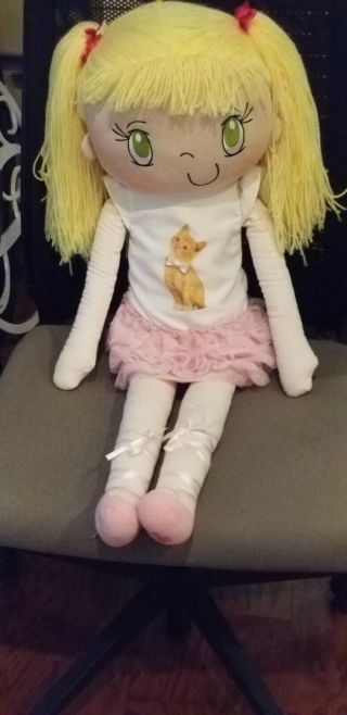 My Friend Huggles Lily Kind Plush 34” Doll Large Toy Blonde Hair Green Eyes
