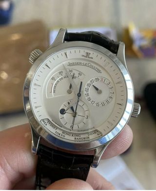 Jaeger Lecoultre Master Geographic Ss Watch Q1428420 142.  8.  92