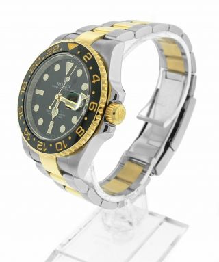 Rolex GMT - Master II Ceramic Black Two - Tone Gold 40mm Watch FULL SET 116713 6