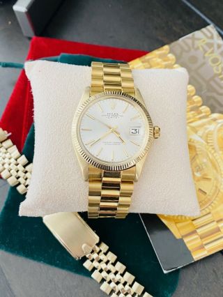 Men’s Rolex Date Ref 1503 14k Yellow Gold 34mm Watch Band & Xtra Bands