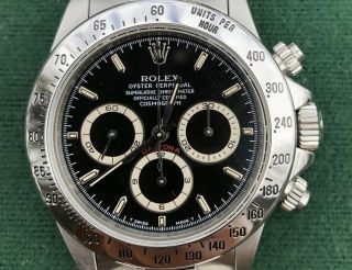 Rolex Daytona Cosmograph 16520 Steel 1996 T Serial Mens Wristwatch Patrizzi