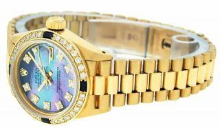 Rolex Watch Womens Datejust President 18K Yellow Gold Tahitian MOP Diamond Dial 5