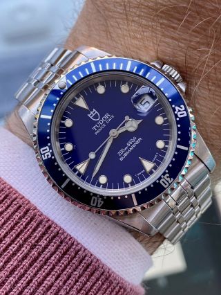 Tudor 75190 Submariner Blue Dial Prince Date Full Set 90s Papers Automatic Watch